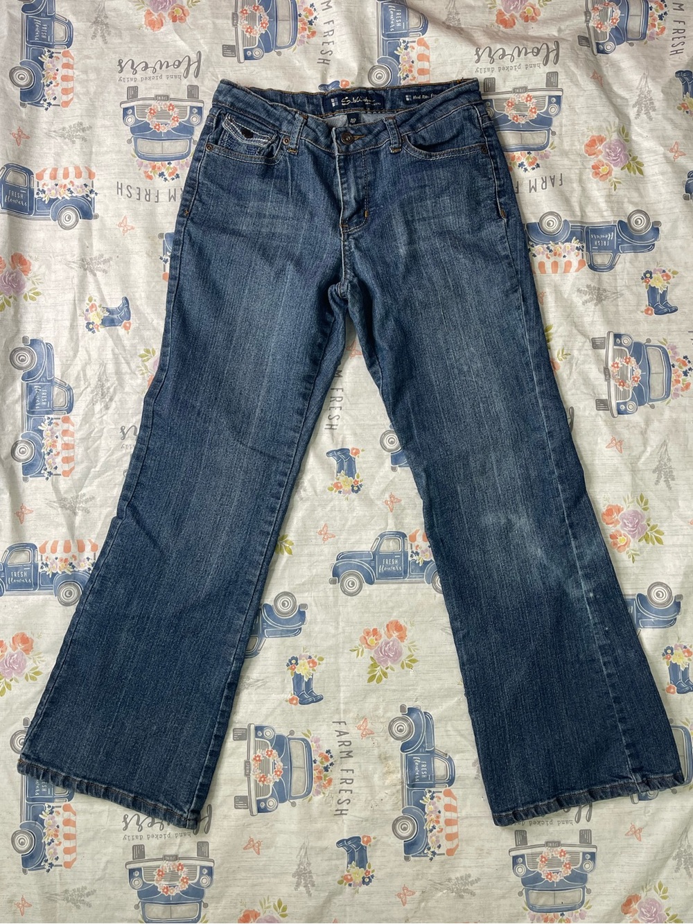 Salt Works New York City Mid Rise Flare Jeans Cool Front & Back Pockets  4P